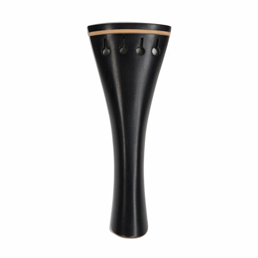 Accessories Supreme Chinrests & Fittings | French Model Ebony Violin Tailpiece With Pearwood Trim