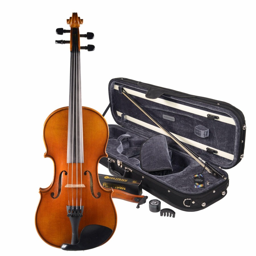 Instruments Fiddlerman Beginner Violins | Fiddlerman Left Handed Concert Violin Outfit