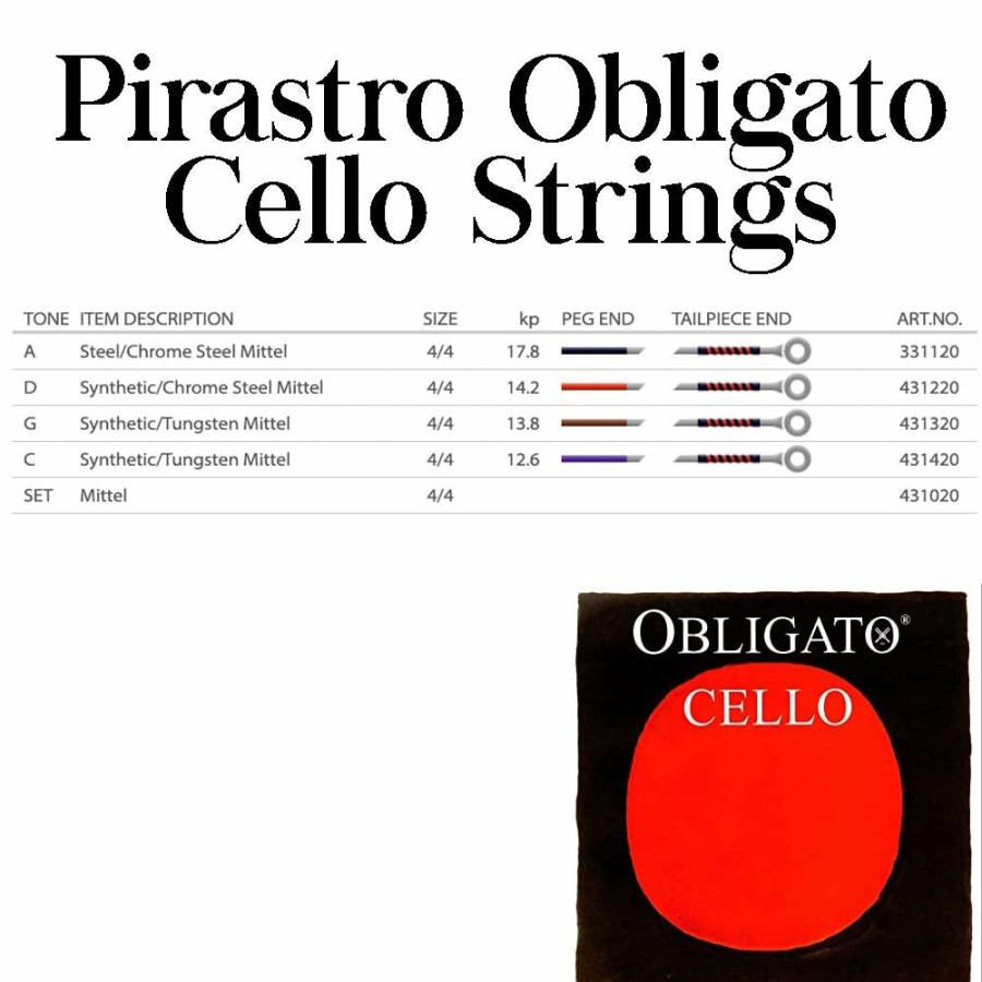 Strings Pirastro A Strings | Pirastro Obligato Cello A String