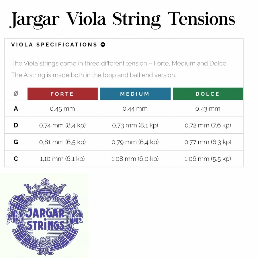 Strings Jargar G Strings | Jargar Classic Viola G String