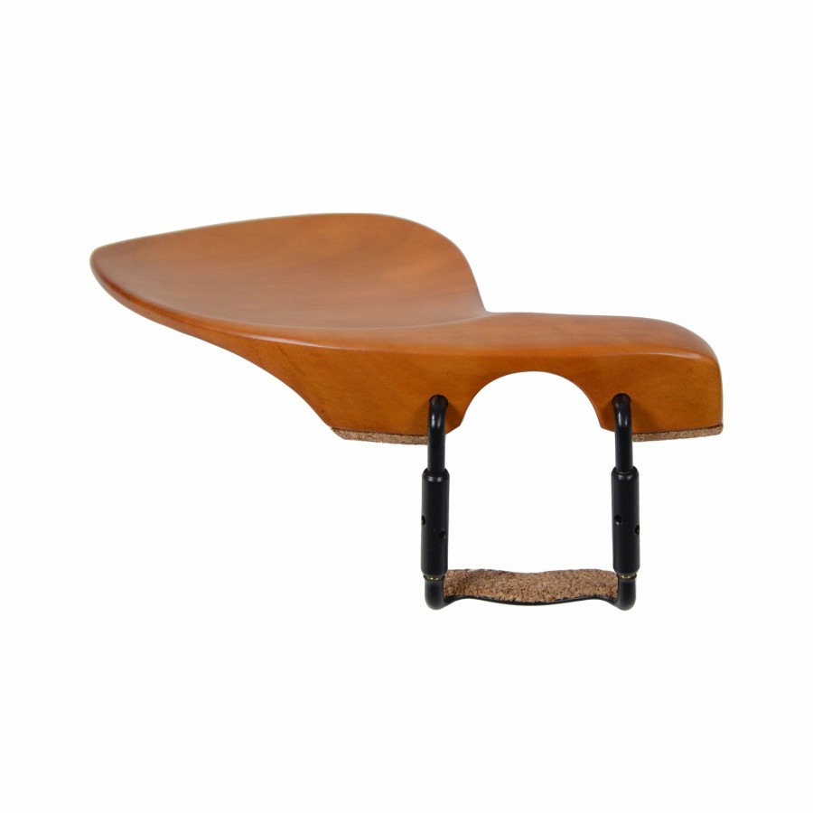 Accessories Supreme Chinrests & Fittings | Guarneri Model Chinrest For Violin - Boxwood With Black Hardware