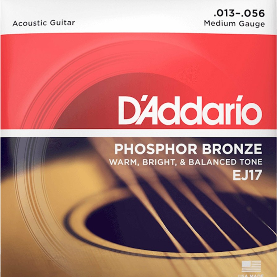 Strings D'Addario Guitar Strings | D'Addario Ej17 Phosphor Bronze Acoustic Guitar String Set, Medium