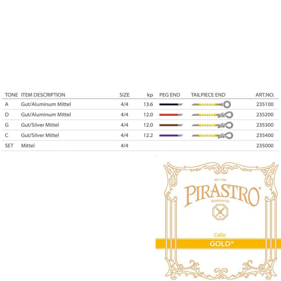 Strings Pirastro D Strings | Pirastro Gold Cello D String