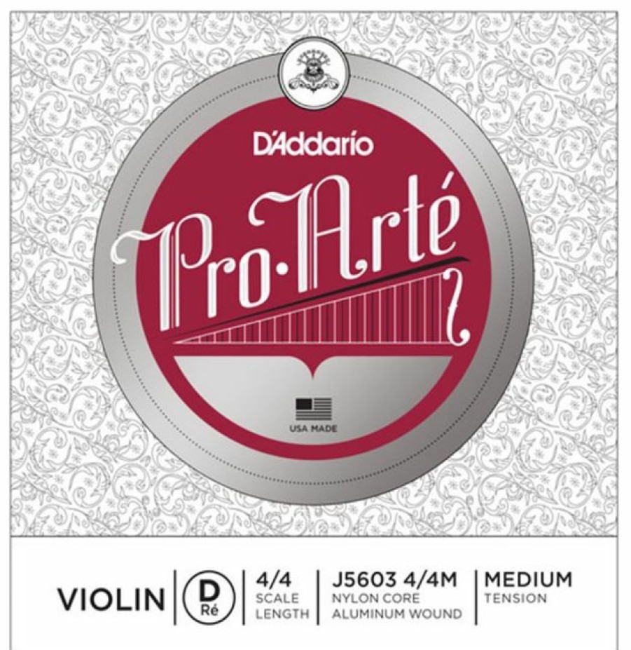 Strings D'Addario D Strings | D'Addario Pro-Arte Violin D String, Silver