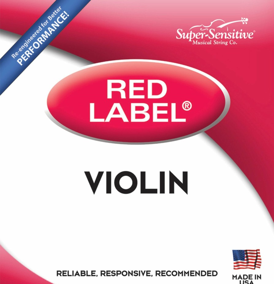 Strings D'Addario E Strings | Red Label Violin E** String Nickel Flatwound