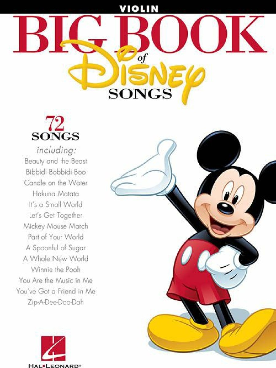 Accessories Hal Leonard Violin Music | The Big Book Of Disney Songs