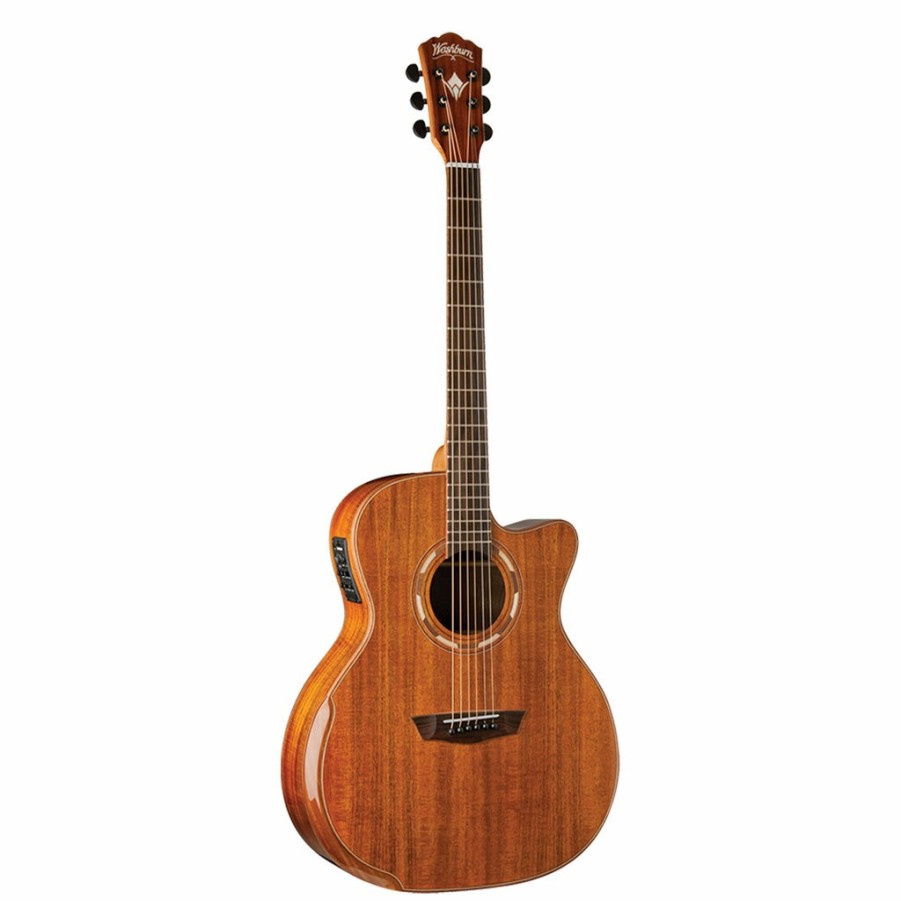 Instruments Washburn Acoustic Guitars | Washburn Comfort G55Ce Koa Acoustic-Electric Guitar