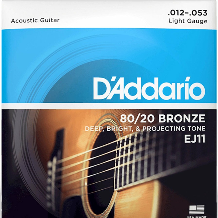 Strings D'Addario Guitar Strings | D'Addario Ej11 80/20 Bronze Guitar String Set, Light