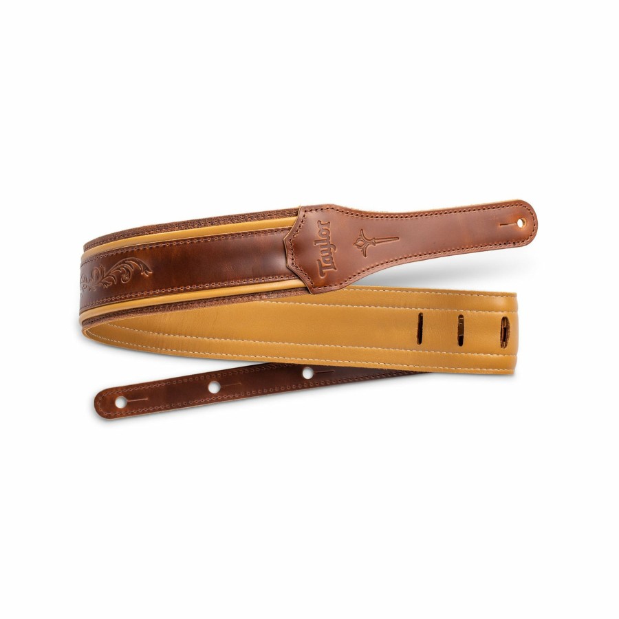 Accessories Taylor Guitars Instrument Straps | Taylor Nouveau 2.5" Leather Guitar Strap