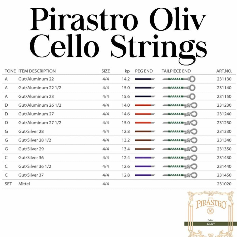 Strings Pirastro C Strings | Pirastro Oliv Cello C String