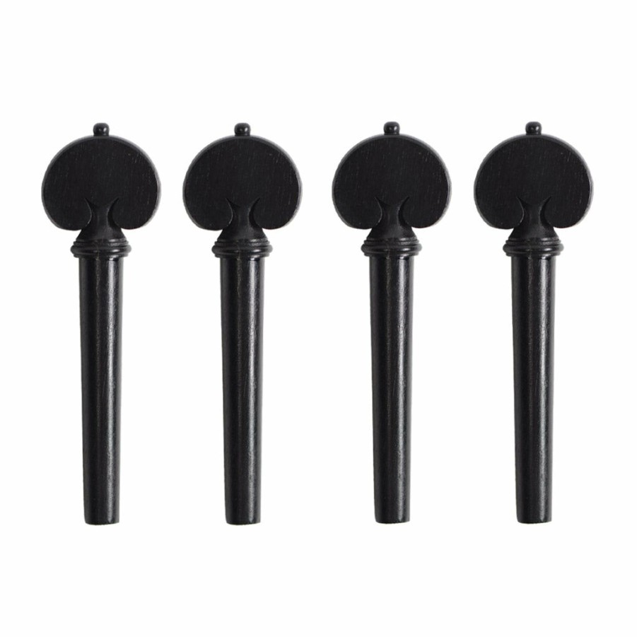 Accessories Supreme Chinrests & Fittings | Heart Shaped Ebony Violin Peg Set