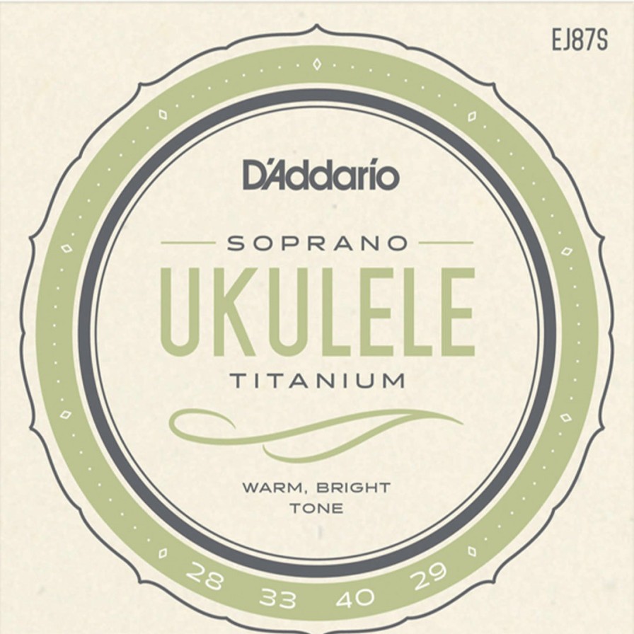 Strings D'Addario Ukulele Strings | D'Addario Ej87S Titanium Soprano Ukulele String Set