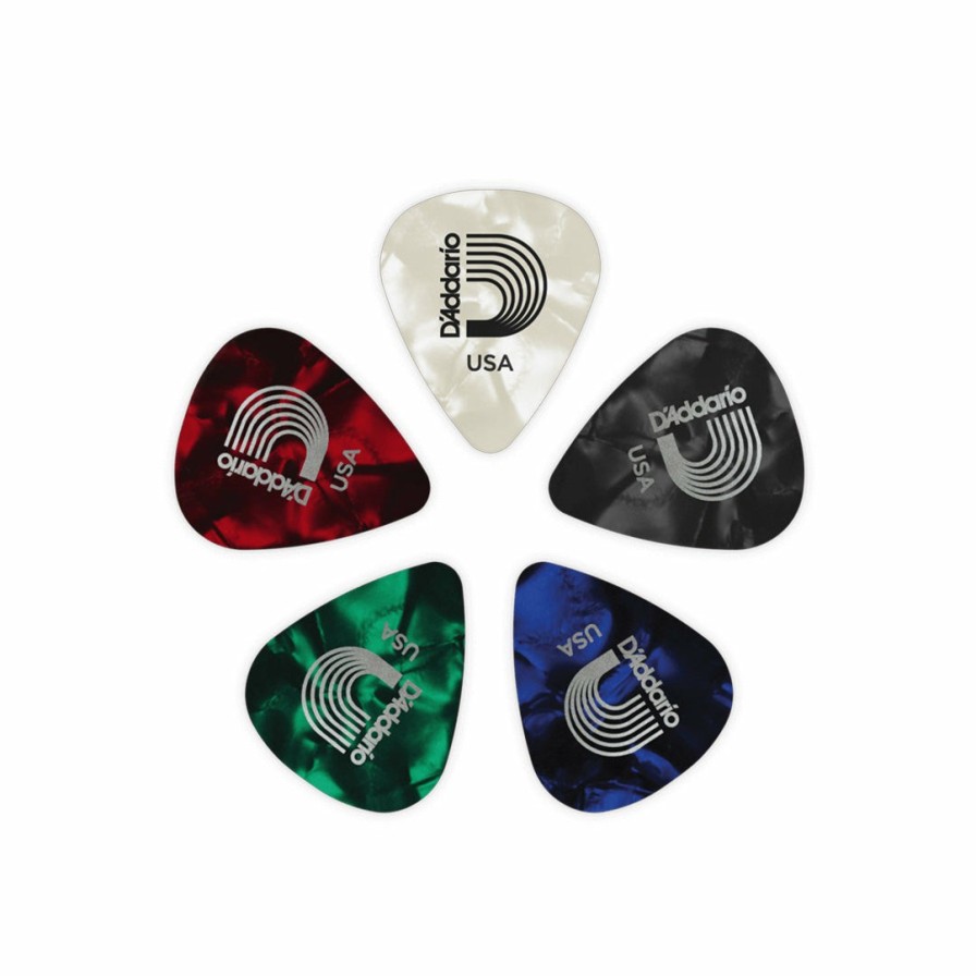 Accessories D'Addario Picks | D'Addario Assorted Classic Pearl Celluloid Guitar Picks, 25-Pack