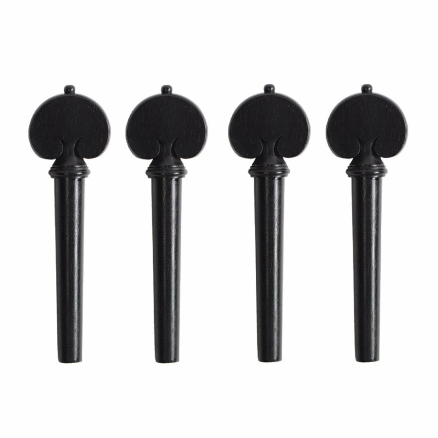 Accessories Supreme Chinrests & Fittings | Heart Shaped Ebony Viola Peg Set