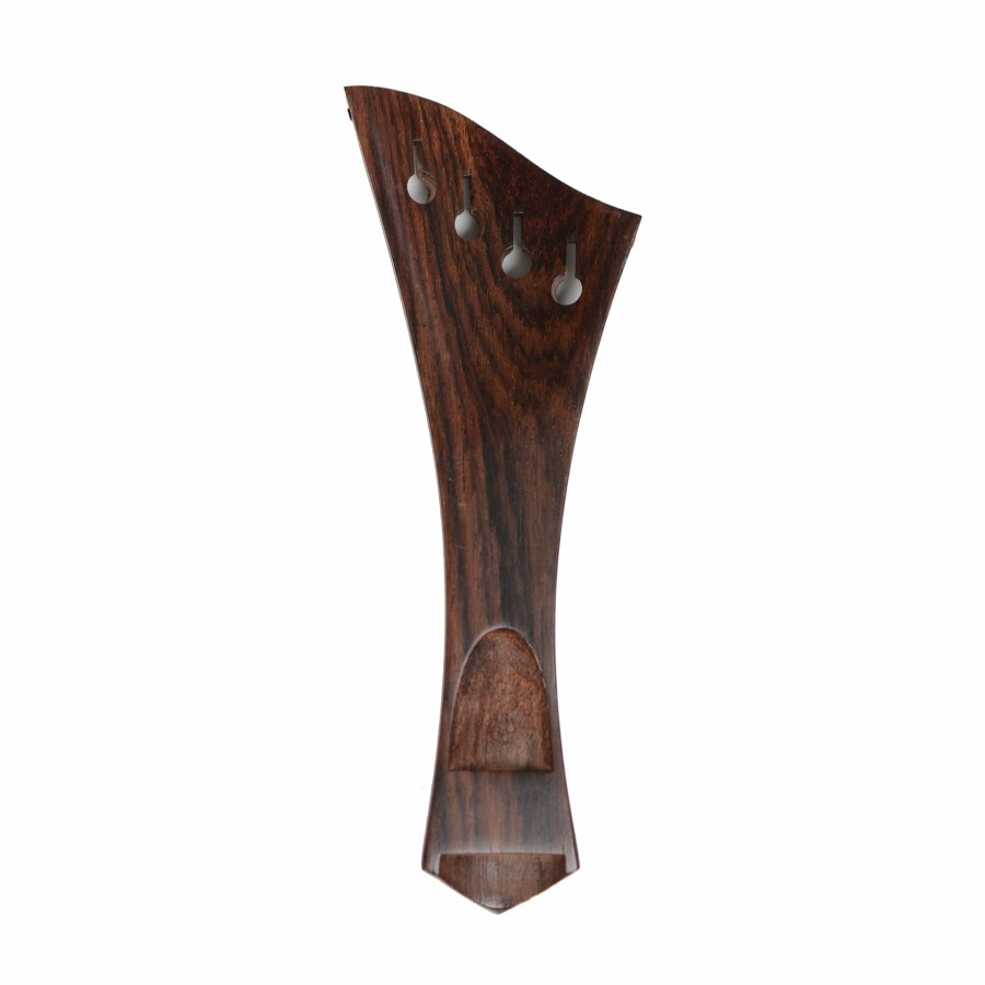 Accessories Supreme Chinrests & Fittings | Harp Model Rosewood Professional Violin Tailpiece With Pearwood Trim