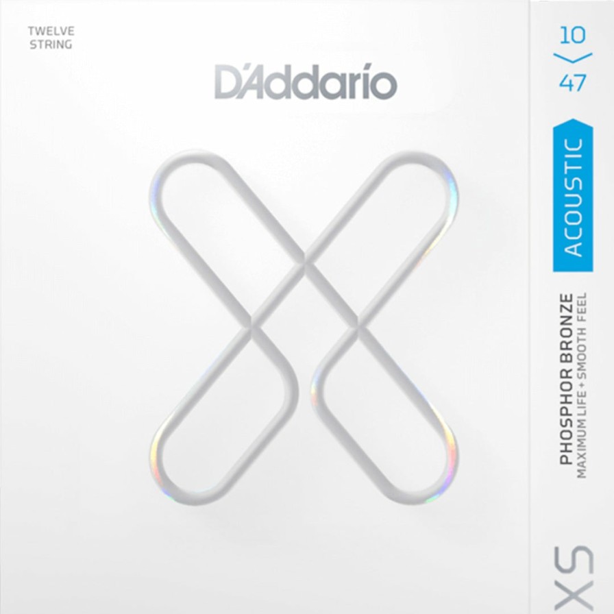 Strings D'Addario Guitar Strings | D'Addario Xs Phosphor Bronze 12-String Acoustic Guitar String Set, Light