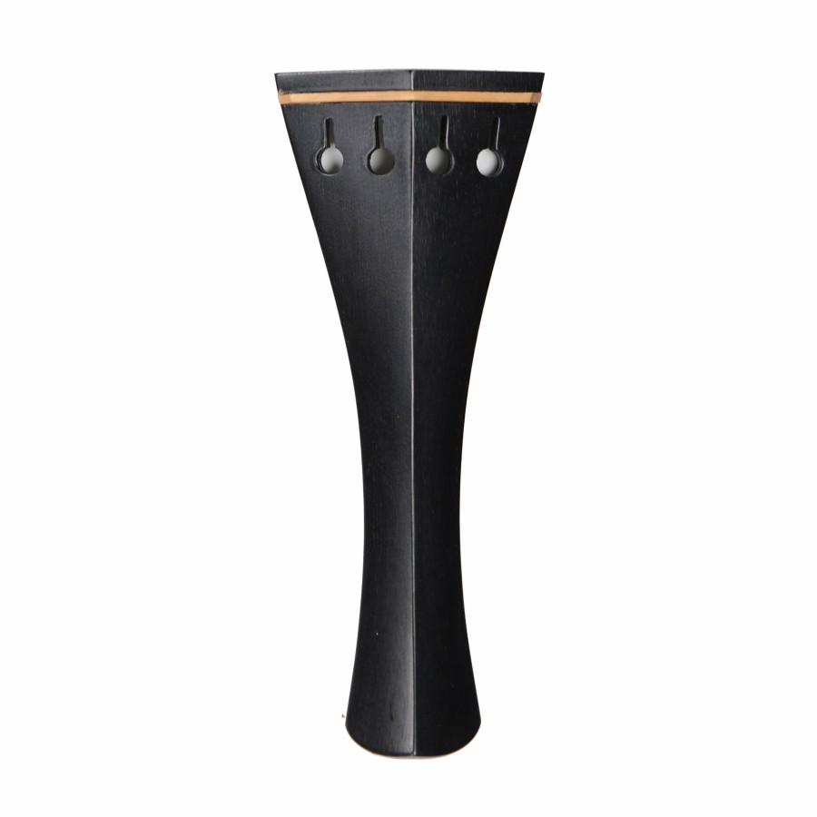 Accessories Supreme Chinrests & Fittings | Hill Model Ebony Violin Tailpiece With Pearwood Trim