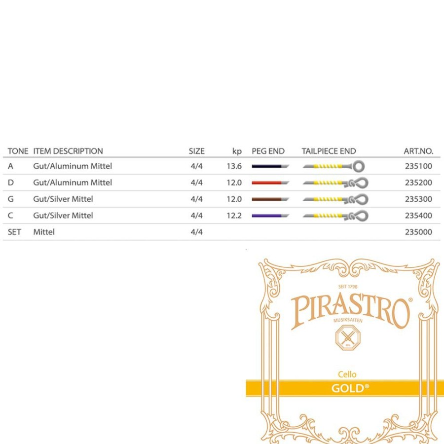 Strings Pirastro G Strings | Pirastro Gold Cello G String