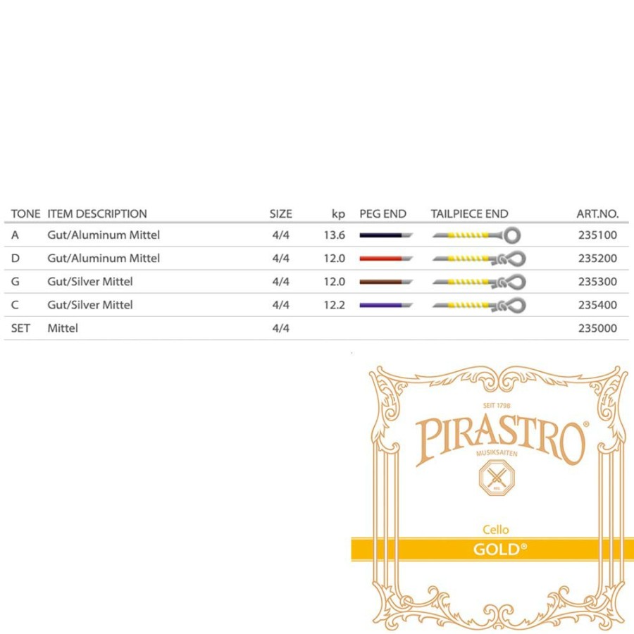 Strings Pirastro C Strings | Pirastro Gold Cello C String