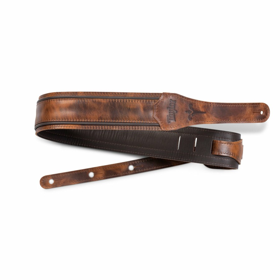 Accessories Taylor Guitars Instrument Straps | Taylor Fountain 2.5" Leather Guitar Strap