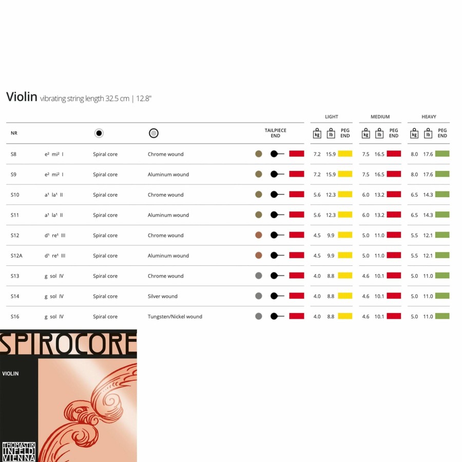 Strings Thomastik E Strings | Thomastik Spirocore Violin E String