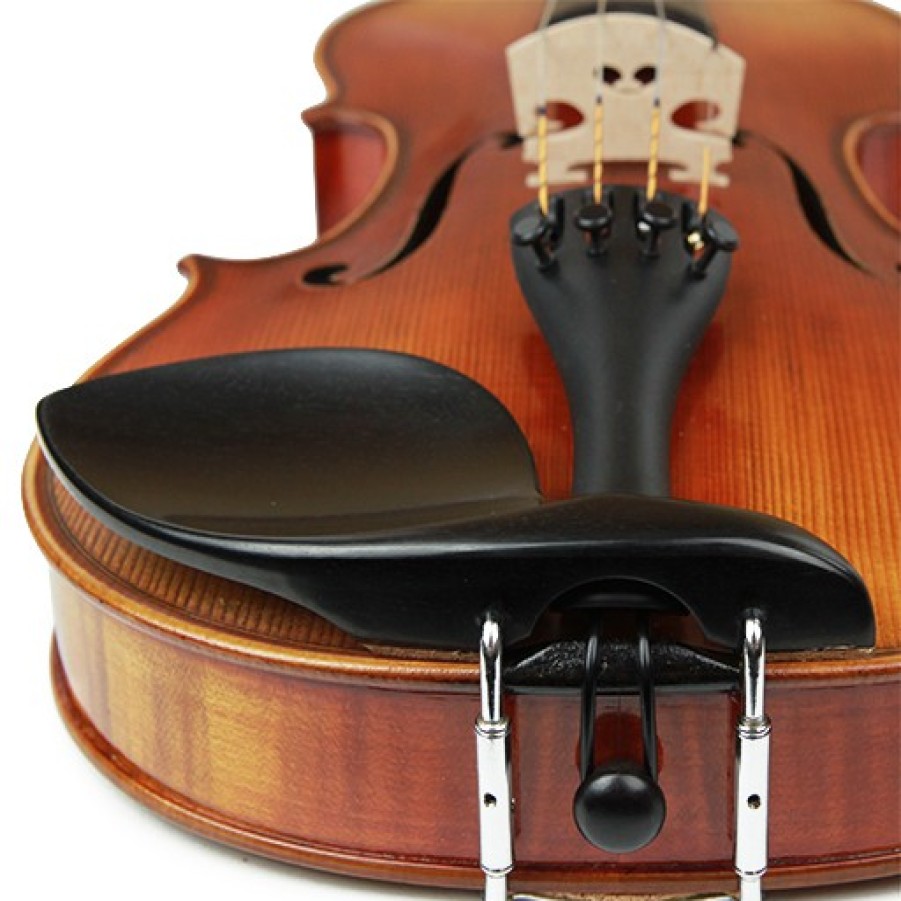 Accessories Supreme Chinrests & Fittings | Guarneri Model Violin Chinrest - Silver Hardware