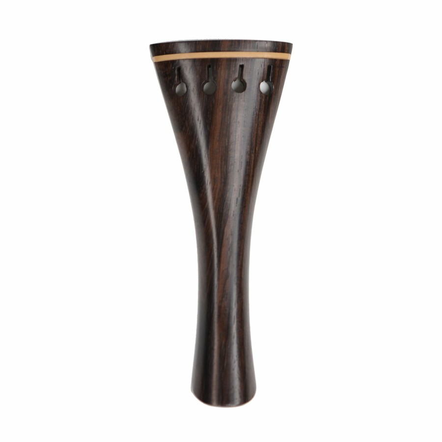 Accessories Supreme Chinrests & Fittings | French Model Rosewood Violin Tailpiece With Pearwood Trim