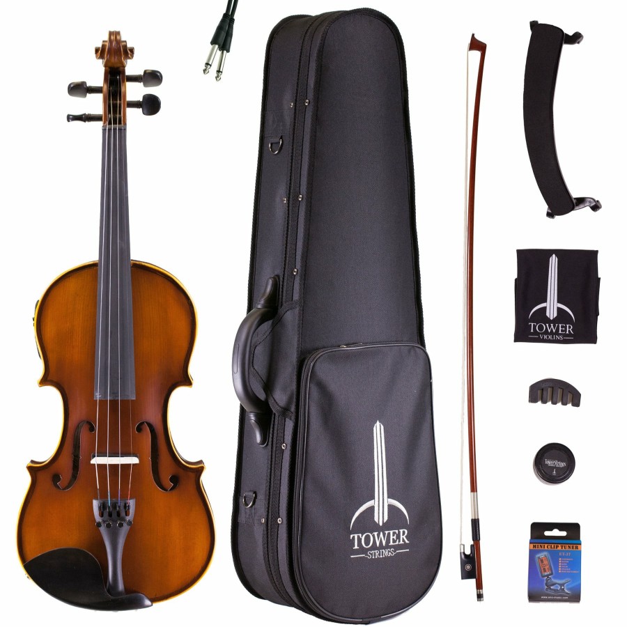 Instruments Tower Strings Electric Instruments | B-Stock Tower Strings Acoustic Electric Violin Outfit