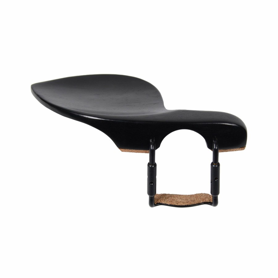 Accessories Supreme Chinrests & Fittings | Guarneri Model Chinrest For Violin - Ebony With Black Hardware