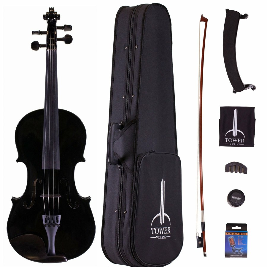 Instruments Tower Strings Beginner Violins | Tower Strings Midnight Violin Outfit