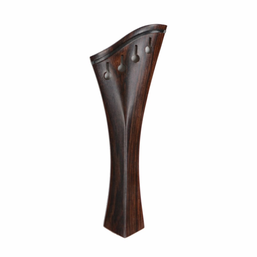 Accessories Supreme Chinrests & Fittings | Harp Model Rosewood Professional Violin Tailpiece