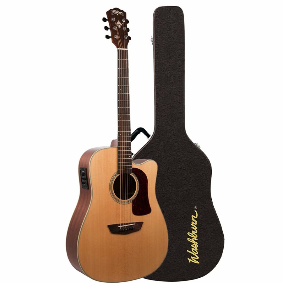 Instruments Washburn Acoustic Guitars | Washburn Heritage D100Swce Acoustic-Electric Guitar