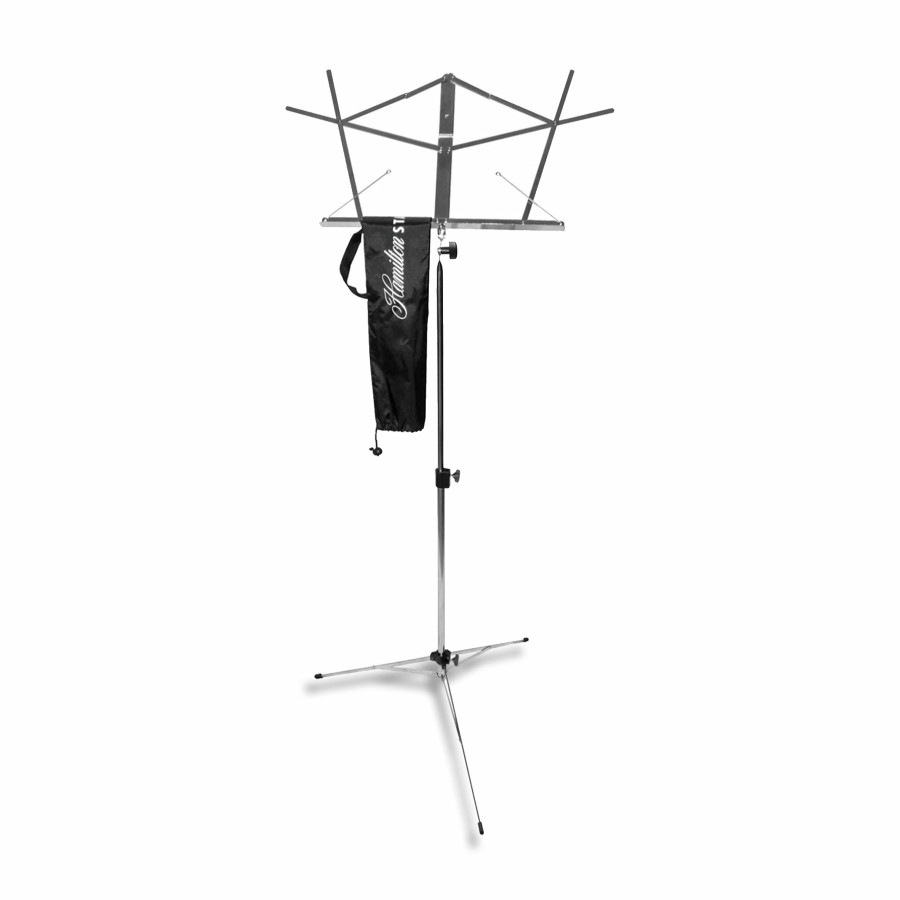 Accessories Hamilton Music Stands | Hamilton Deluxe Folding Music Stand With Bag