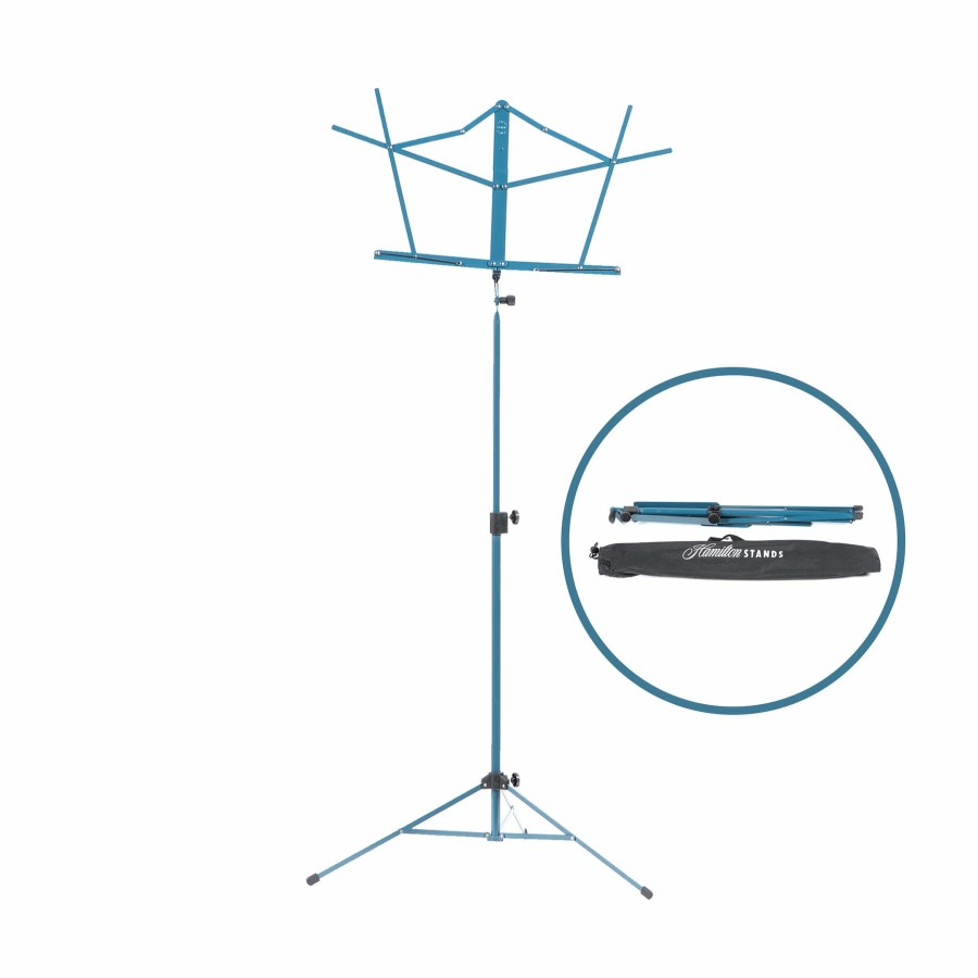 Accessories Hamilton Music Stands | Hamilton Deluxe Folding Music Stand With Bag