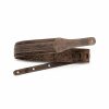 Accessories Taylor Guitars Instrument Straps | Taylor Element Distressed 2.5" Leather Guitar Strap - Dark Brown