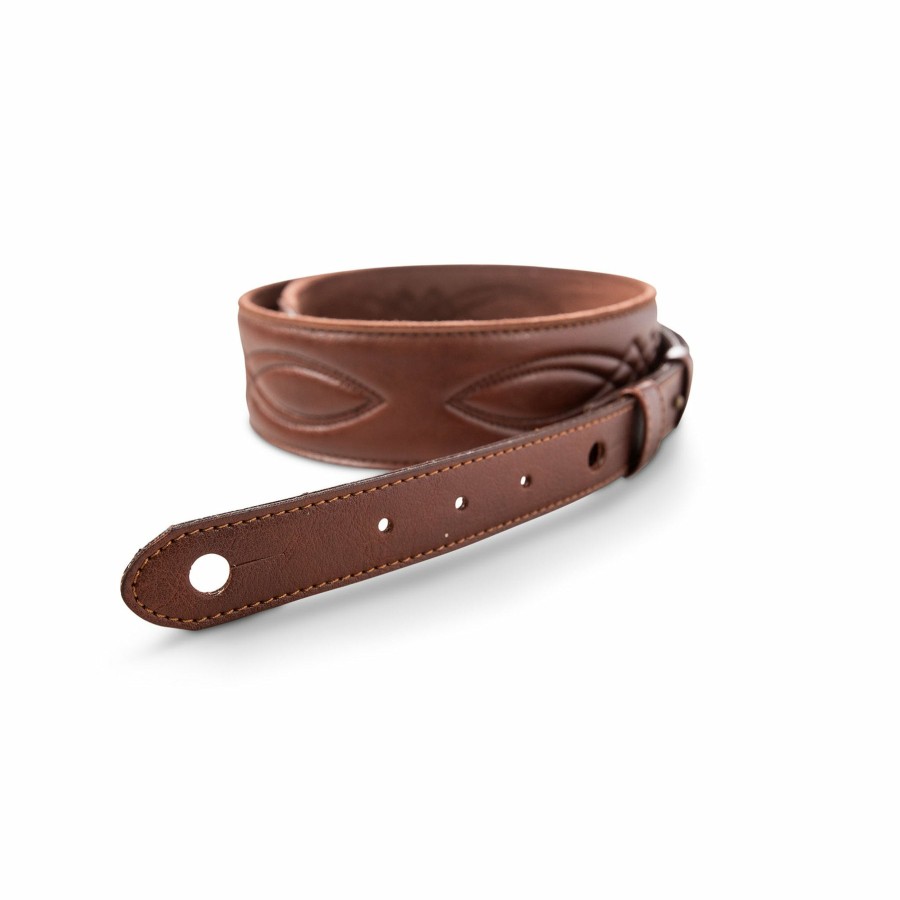 Accessories Taylor Guitars Instrument Straps | Taylor 2" Vegan Leather Guitar Strap - Medium Brown