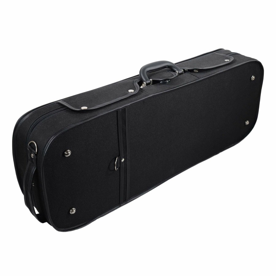 Cases Fiddlershop Oblong Cases | Oblong Wood Shell Adjustable Viola Case