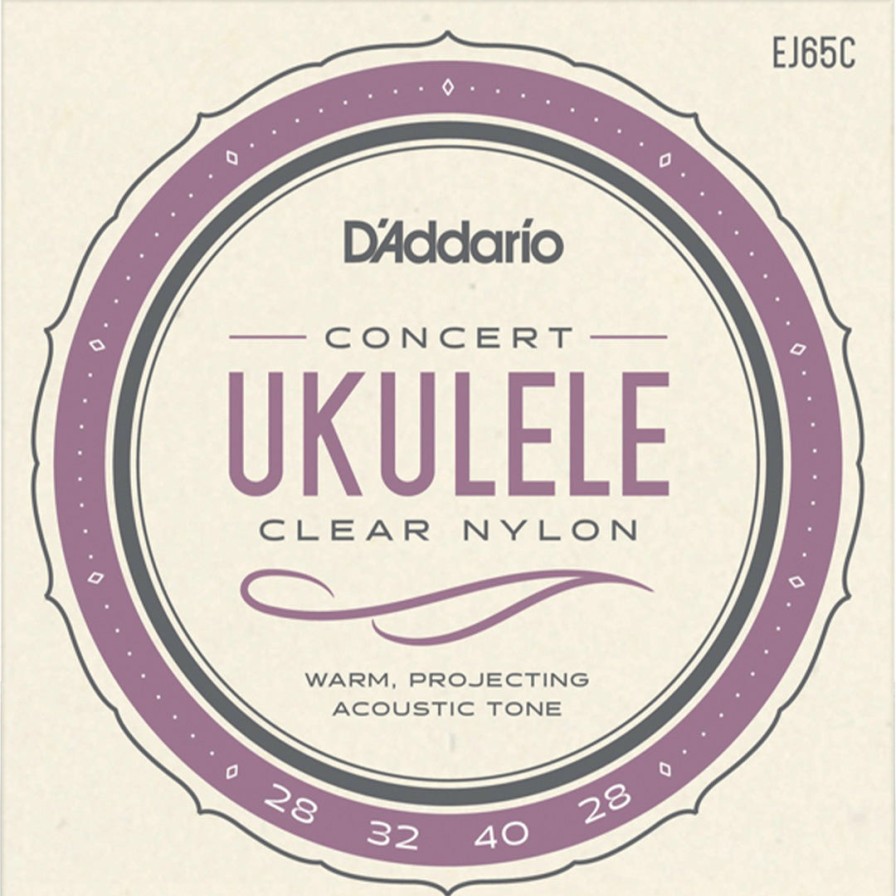 Strings D'Addario Ukulele Strings | D'Addario Ej65C Clear Nylon Concert Ukulele String Set